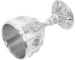 Zeynomax - Zilveren kelk wijnbeker champagne fluiten retro oud Europees design - luxe tafeldecoratie voor thuis feestnachten en bar - extra grote wijnglazen beker met koninklijke uitstraling