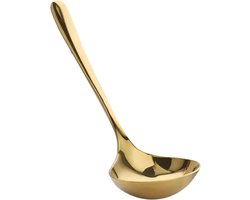 Zeynomax Zware Metalen Soeplepel van 304 Roestvrij Staal - Groot Formaat Kooklepel met Lange Steel voor Thuisgebruik - Keukenaccessoire van Hoge Kwaliteit.