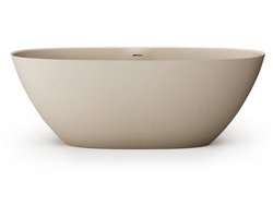Zeza Element Vrijstaand Bad - 175x76x60cm - solid surface - mat beige