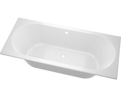 Zeza Oval Ligbad - 190x90cm - acryl - duo - glans wit