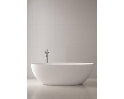 ZEZA Solid Vrijstaand Bad - 170x75cm - solid surface - mat wit