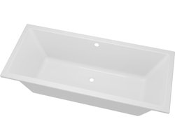 Zeza Square Ligbad - 190x90cm - acryl - glans wit