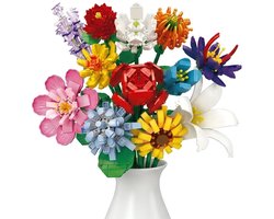 Zhe Gao 11053 Cluster Boeket bloemen bouwset | Botanical Flowers Collection modelbouw | Classic Creator STEM speelgoed bouwpakket voor volwassenen en kinderen | Educatief decoratie kunstbloemen niet geschikt voor Lego | bouwdoos met 1064 bouwstenen
