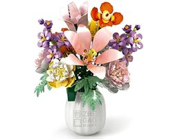 Zhe Gao 11120 Zomer bloemen boeket bouwset | Botanical Flowers Collection modelbouw | Classic Creator STEM speelgoed bouwpakket voor volwassenen en kinderen | Educatief decoratie Kunstbloemen niet geschikt voor Lego | bouwdoos met 563 bouwstenen