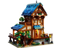 Zhe Gao 613009 Middeleeuwse Bistro bouwset | Classic Creator Modular Building | Expert Architecture Modelbouw | Technisch Educatief Speelgoed voor volwassenen & kinderen | Kasteel ridders | Niet compatibel met Lego | Bouwdoos met 1682 bouwstenen