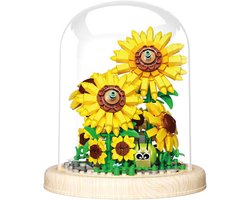 Zhe Gao Bloemenboeket Zonnebloem Stolp | Botanical Flowers Collection | Classic Creator STEM speelgoed bloemen bouwpakket | niet compatibel met lego mould king | Kunstbloemen modelbouw bloemenpracht volwassenen & kinderen | 633 bloks cadeau voor haar