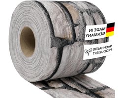zichtwerende stroken polyester - duurzame inkijkbescherming voor dubbelstaafmattenhek - motief windscherm 26 m x 19 cm - zichtwerende rol - marmeren muur