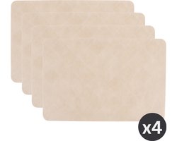ZICZAC - Placemat EDSON - SET/4 - Kunstleer - 30x45 cm, ivoor