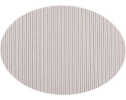 ZICZAC - Placemat FALLON - SET/6 - Polyblend - Dubbelzijdige placemat, Beschermt de tafel, elegant ontwerp - Ovaal - 33x45 cm - Donker taupe