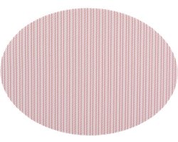 ZICZAC - Placemat FALLON - SET/6 - Polyblend - Dubbelzijdige placemat, Beschermt de tafel, elegant ontwerp - Ovaal - 33x45 cm - Rood