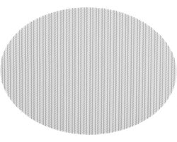 ZICZAC - Placemat FALLON - SET/6 - Polyblend - Dubbelzijdige placemat, Beschermt de tafel, elegant ontwerp - Ovaal - 33x45 cm - Zwart
