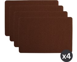 ZICZAC - Placemat OTIS - SET/4 - kurk - Antislip & Waterafstotend - 33x45 cm, bruin