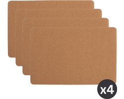 ZICZAC - Placemat OTIS - SET/4 - kurk - Antislip & Waterafstotend - 33x45 cm, donkerbruin