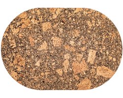 ZICZAC - Placemat - QUERCO - 100% kurk - Vlek- en waterafstotend - Ovaal - 45x30 cm - Earth - SET/2
