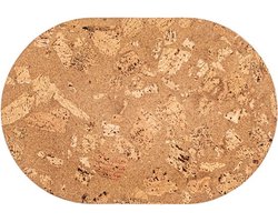 ZICZAC - Placemat - QUERCO - 100% kurk - Vlek- en waterafstotend - Ovaal - 45x30 cm - Rock - SET/2