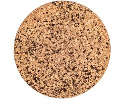 ZICZAC - Placemat - QUERCO - 100% kurk - Vlek- en waterafstotend - Rond - 36 cm - Coal - Set/2