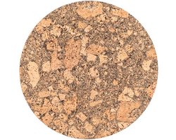 ZICZAC - Placemat - QUERCO - 100% kurk - Vlek- en waterafstotend - Rond - 36 cm - Earth - Set/2