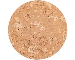 ZICZAC - Placemat - QUERCO - 100% kurk - Vlek- en waterafstotend - Rond - 36 cm - Rock - Set/2