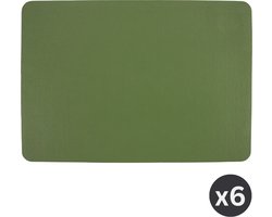 ZICZAC - Placemat TOGO - SET/6 - Dubbelzijdig - Kunstleer - 33x45 cm, dille
