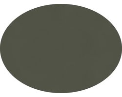 ZICZAC - Placemat TOGO - SET/6 - Ovaal - Dubbelzijdig - Kunstleer - 33x45 cm, grijs