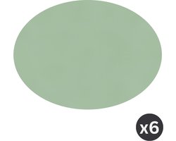 ZICZAC - Placemat TOGO - SET/6 - Ovaal - Dubbelzijdig - Kunstleer - 33x45 cm, groen