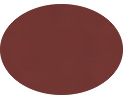 ZICZAC - Placemat TOGO - SET/6 - Ovaal - Dubbelzijdig - Kunstleer - 33x45 cm, rood