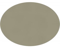ZICZAC - Placemat TOGO - SET/6 - Ovaal - Dubbelzijdig - Kunstleer - 33x45 cm, taupe