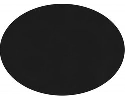 ZICZAC - Placemat TOGO - SET/6 - Ovaal - Dubbelzijdig - Kunstleer - 33x45 cm, zwart