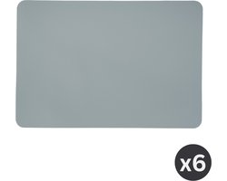 ZICZAC - Placemat TORILL - SET/6 - antislip achterkant - 30x45 cm - blauw