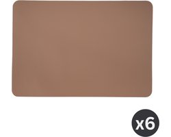 ZICZAC - Placemat TORILL - SET/6 - antislip achterkant - 30x45 cm - cognac