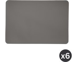 ZICZAC - Placemat TORILL - SET/6 - antislip achterkant - 30x45 cm - grijs