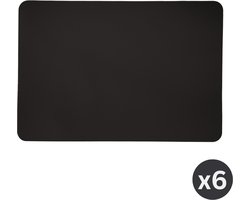 ZICZAC - Placemat TORILL - SET/6 - antislip achterkant - 30x45 cm - zwart