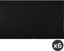 ZICZAC - Placemat TRUDO - SET/6 - Lederlook - 33x45 cm - Rechthoek, zwart