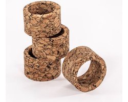 ZICZAC - Servetten ring QUERCO - SET/8 - 100% Kurk - Portugese kurk, FSC certificaat, 100% gerecycleerd - Rond - Dia 5 cm - GRAIN