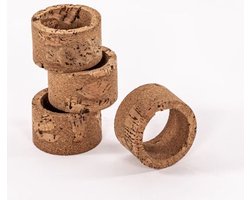 ZICZAC - Servetten ring QUERCO - SET/8 - 100% Kurk - Portugese kurk, FSC certificaat, 100% gerecycleerd - Rond - Dia 5 cm - ROCK