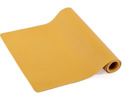 ZICZAC - Tafelloper TOGO - Kunstleder - dubbelzijdig, makkelijk schoon te maken, antislip - - 45x145 cm - Camel