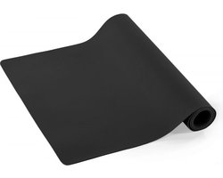 ZICZAC - Tafelloper TOGO - Kunstleder - dubbelzijdig, makkelijk schoon te maken, antislip - - 45x145 cm - Zwart