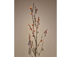 Zijde Bloem Herfsttak - Oranje - Kunst - 130 cm - Decoratie Bloemen