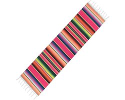 Zijde, Mexicaans tapijt, regenboogtapijt, tafelkleed, bankkussen, decoratie voor feesten, bruiloften, picknicktafels buiten, handgeweven katoenen tafelkleed met kwasten