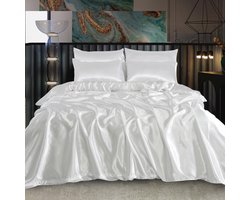 Zijde Satijnen Beddengoed Set - 6 Delig - Hoeslaken, Dekbedovertrek, Kussenslopen - Eenpersoons, Dubbel, Koning en Super Koning