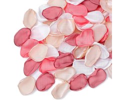 Zijden rozenblaadjes - 200 stuks stoffige roos blozen bloemblaadjes voor bruiloften - bulk bloemblaadjes voor decor - bruidsdouche decoraties - eettafel centerpieces .