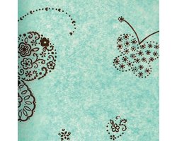 Zijdepapier - Vlinders - Bruin op blauw - 50x75 cm - Pak a 240 vellen - Premium Vloeipapier