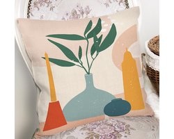 Zijou Decoratieve sierkussenhoes speciaal ontwerp gekleurde - Kussenhoes woonkamer - Binnen of Buiten decoratie kussenhoes 45x45cm