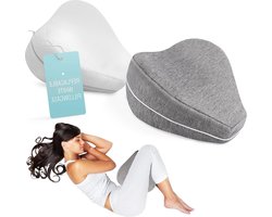 Zijslaapkussen met 2 overtrekken - kniekussens voor zijslapers - beenkussen voor optimale ondersteuning van knieën, benen en heupen knee pillow