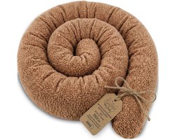 Zijslaper kussen Lichaamskussen 150 cm Bouclé - Lang kussen bed rol slaapkussen nek rol Decoratie voor kinderkamer Oeko-Tex certificaat Pompoen