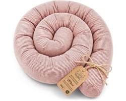 Zijslaper kussen Lichaamskussen 200 cm - Lang kussen bed rol slaapkussen nek rol Decoratie voor kinderkamer Oeko-Tex Roze Corduroy