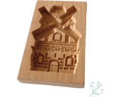 ZijTak - Speculaasplank - Speculoos - Speculaas - Speculaasvorm - Molen - Hout - Houten Koekvorm