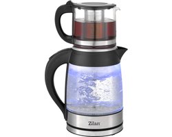 Zilan - 2 in 1 Theemaker en waterkoker - Turkse theepot met warmhoudfunctie - Caydanlik
