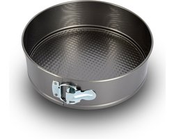 Zilveren & Grijze Springvorm 25 cm voor Kerstbakken | Rond en Metaal | Perfect voor Diverse Kersttaarten | Stijlvolle Bakvorm voor de Feestdagen