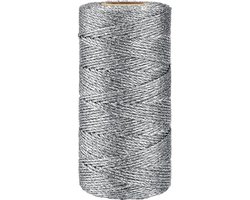 Zilveren Metallic Koord 100 Meter - Sieraden, Knutselen en Cadeauverpakking
